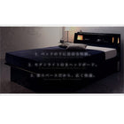 お客様組立 ガス圧式跳ね上げ収納ベッド プレミアムポケットコイルマットレス セミシングル 深さラージ