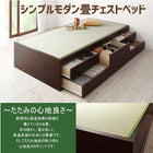 お客様組立 シンプルモダン畳チェストベッド 中国産畳 ベッドガードなし セミダブル