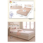 フレンチカントリーデザイン 収納ベッド スタンダードボンネルコイルマットレス シングル