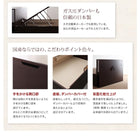 収納畳ベッド 照明・棚付きガス圧式跳ね上げ 国産タイプ 縦開き・ベッドガードなし セミダブル 深さラージ