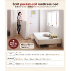 マットレスベッド 分割式 移動ラクラク マットレスベッド ポケットコイルマットレスタイプ クイーン 脚15cm