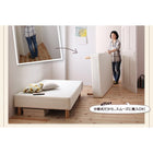 マットレスベッド 分割式 移動ラクラク 専用敷パッドセット ボンネルコイルマットレスタイプ セミシングル 脚30cm