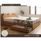 ベッド 収納 シングル 国産カバーポケットコイルマットレス付き