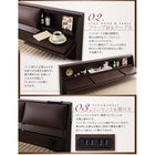 収納ベッド クッション・フラップテーブル付きボンネルコイル ダブル