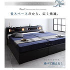 お客様組立 ガス圧式跳ね上げ収納ベッド スタンダードポケットコイルマットレス セミシングル 深さラージ