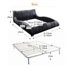 高級レザー・ベッド スタンダードポケットコイル クイーン(Q×1)