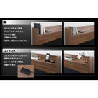 ベッド 収納付 シングル ウォルナット柄 スタンダードポケットコイルマットレス付き