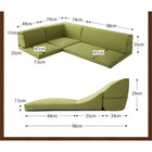 コーナーソファ ソファー 1人掛け+2人掛け+コーナー 洗える!カバーリングフロア