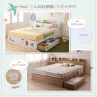 収納ベッド スタンダードボンネルコイルマットレス リネン3点セット セミシングル ショート丈