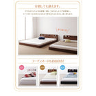 連結ベッド ワイド 国産ボンネルコイルマットレスハード付き ワイドK230 ロング丈