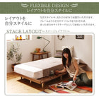 ベッド セミシングル スタンダードポケットコイル 木脚タイプ フルレイアウト フレーム幅80 ショート丈