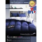 羽根布団10点セット ベッドタイプ ダブル10点セット フランス産フェザー