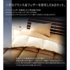 羽根布団10点セット ベッドタイプ ダブル10点セット フランス産フェザー