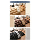 敷布団×フランス産フェザー羽根布団8点セット ボリュームタイプ セミダブル8点セット