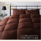 羽毛布団 セミダブル8点セット ベッドタイプ ポーランド産 ホワイトダック90% ロイヤルゴールドラベル