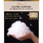 羽毛布団 セミダブル8点セット ベッドタイプ ポーランド産 ホワイトダック90% ロイヤルゴールドラベル