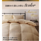 羽毛掛布団 単品 クイーン 日本製 ポーランド産 ホワイトダックダウン90% ロイヤルゴールドラベル