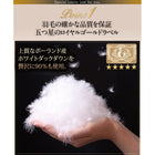 羽毛掛布団 単品 クイーン 日本製 ポーランド産 ホワイトダックダウン90% ロイヤルゴールドラベル