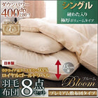 グースダウン93% シングル 羽毛布団8点セット 敷布団タイプ ロイヤルゴールドラベル プレミアム 極厚ボリュームタイプ
