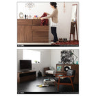 キャビネット + フラップチェスト 2点セット シンプルモダンリビングシリーズ