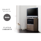 テレビボード 薄型コーナー ロータイプ ミドルタイプ