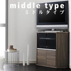 テレビボード 薄型コーナー ロータイプ ミドルタイプ