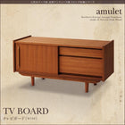 テレビボード 天然木 チーク材 おしゃれ 北欧アンティーク風 幅102