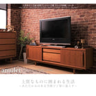 テレビボード 天然木 チーク材 おしゃれ 北欧アンティーク風 幅102