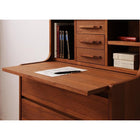 チーク ライティングデスク おしゃれ 天然木チーク材 北欧アンティーク風 リビング収納 W70