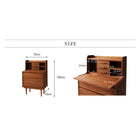 チーク ライティングデスク おしゃれ 天然木チーク材 北欧アンティーク風 リビング収納 W70