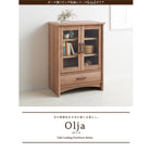 キャビネット + チェスト 2点セット オーク調 リビング 収納