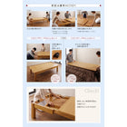 こたつテーブル単品 長方形(80×120〜180cm) 天然木オーク材 伸長式