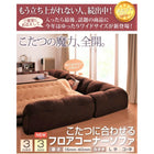 こたつ用フロアコーナーソファ コの字 マット部分サイズ 142×142cm 厚さ40mm