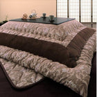 こたつ掛布団&敷布団2点セット 正方形(75×75cm)天板対応 更紗模様