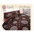 布団カバーセット 20色柄 ベッド用 無地タイプ セミダブル3点セット