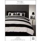 布団カバーセット ベッド用 セミダブル3点セット ボーダー カバーリング