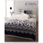 布団カバーセット ベッド用 セミダブル3点セット 地中海リゾート カバーリング