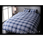 ボックスシーツ 単品 ベッド用 ダブル タータンチェック柄 コットン100% カバーリング