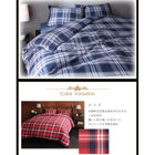 ボックスシーツ 単品 ベッド用 ダブル タータンチェック柄 コットン100% カバーリング