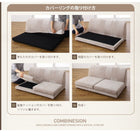 コーナーソファ 1人掛け+2人掛け+コーナー カバーリングフロアコーナーソファ&こたつ 布団