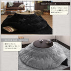 こたつ 円形 丸 掛け 敷布団 2点セット ボリュームタイプ 円形直径205 直径80 天板対応 マイクロファイバーフランネル