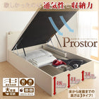 ベッド 収納 跳ね上げ セミダブル 薄型スタンダードボンネルコイル 縦開き 深さ ラージ