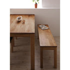 ダイニング 5点セット(テーブル+チェア3+ベンチ1) ウォールナット 板座 W180 総無垢材 ワイド