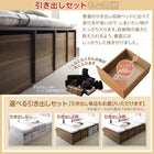 ベッドフレームのみ 布団ベッド 収納 大容量 引出し2杯 ハイタイプ セミダブル