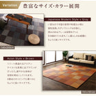 い草ラグ 裏地あり 191×250 純国産 ブロックデザイン