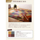 い草ラグ ふっくら 12mm 140×200 純国産 ブロックデザイン おしゃれ
