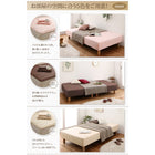 マットレスベッド ショート丈分割式 ボンネル ベッドパッド・シーツセット付き シングル ショート丈 脚22cm