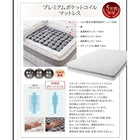 収納ベッド 棚・4口コンセント スタンダードボンネルコイル ダブル