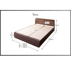 収納ベッド 棚・4口コンセント スタンダードポケットコイル ダブル