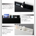 収納ベッド 棚・4口コンセント スタンダードポケットコイル ダブル